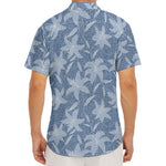 Floral Denim Jeans Pattern Print Men's Deep V-Neck Shirt