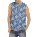 Floral Denim Jeans Pattern Print Men's Fitness Tank Top