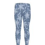 Floral Denim Jeans Pattern Print Men's leggings