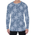 Floral Denim Jeans Pattern Print Men's Long Sleeve T-Shirt