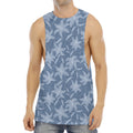 Floral Denim Jeans Pattern Print Men's Muscle Tank Top