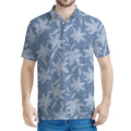 Floral Denim Jeans Pattern Print Men's Polo Shirt