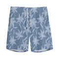 Floral Denim Jeans Pattern Print Men's Athletic Shorts