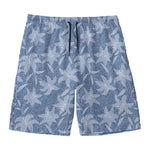 Floral Denim Jeans Pattern Print Men's Swim Trunks