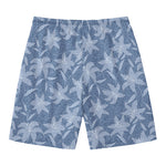 Floral Denim Jeans Pattern Print Men's Swim Trunks