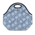 Floral Denim Jeans Pattern Print Neoprene Lunch Bag