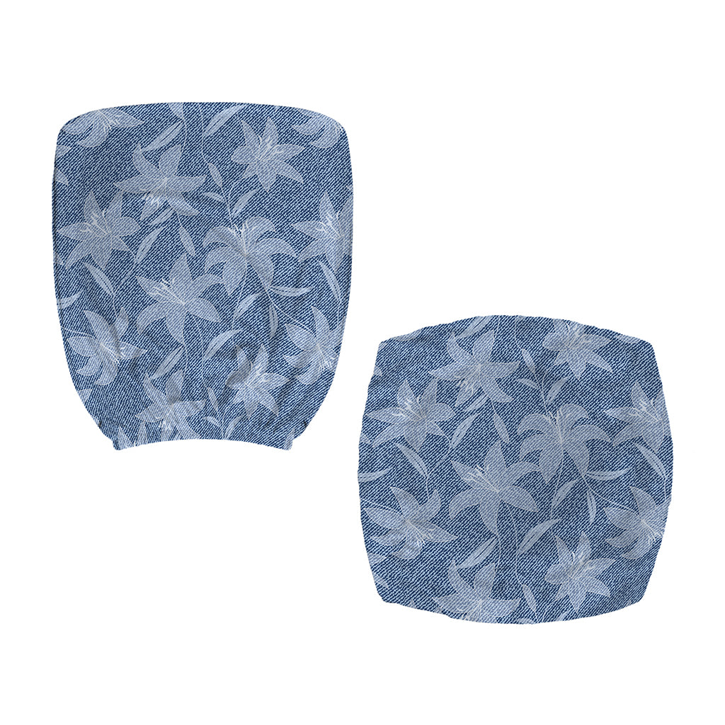 Floral Denim Jeans Pattern Print Office Chair Cover