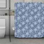 Floral Denim Jeans Pattern Print Polyester Shower Curtain