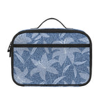 Floral Denim Jeans Pattern Print Portable Lunch Bag