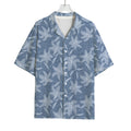 Floral Denim Jeans Pattern Print Rayon Hawaiian Shirt