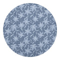 Floral Denim Jeans Pattern Print Round Blanket