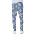 Floral Denim Jeans Pattern Print Scuba Joggers