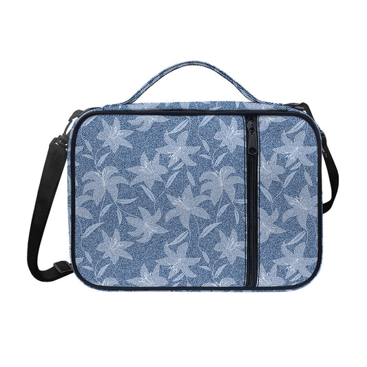 Floral Denim Jeans Pattern Print Shoulder Strap Bible Bag