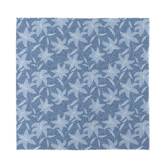 Floral Denim Jeans Pattern Print Silk Bandana