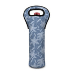 Floral Denim Jeans Pattern Print Single Neoprene Wine Tote