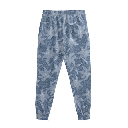 Floral Denim Jeans Pattern Print Sweatpants