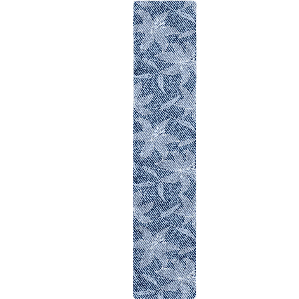 Floral Denim Jeans Pattern Print Table Runner
