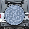 Floral Denim Jeans Pattern Print Tire Cover