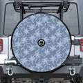 Floral Denim Jeans Pattern Print Tire Cover With Camera Hole