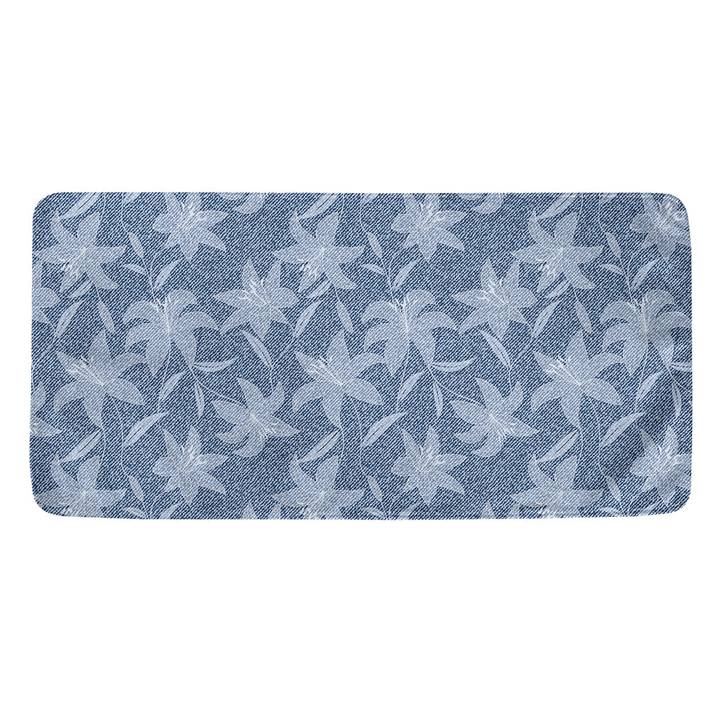 Floral Denim Jeans Pattern Print Towel