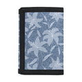 Floral Denim Jeans Pattern Print Trifold Wallet