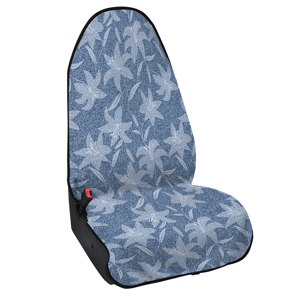 Floral Denim Jeans Pattern Print Waterproof Car Seat Cover