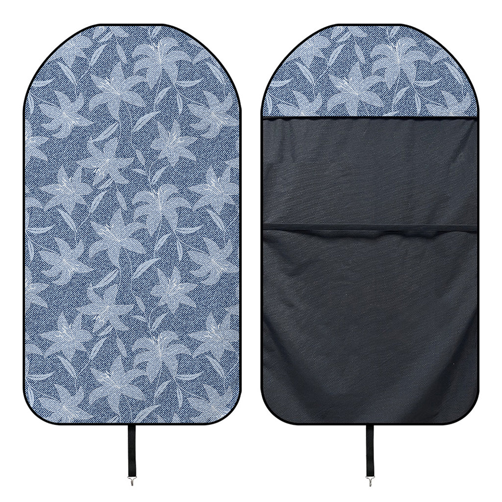 Floral Denim Jeans Pattern Print Waterproof Car Seat Cover