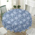 Floral Denim Jeans Pattern Print Waterproof Round Tablecloth