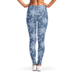 Floral Denim Jeans Pattern Print Women's Leggings