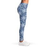 Floral Denim Jeans Pattern Print Women's Leggings