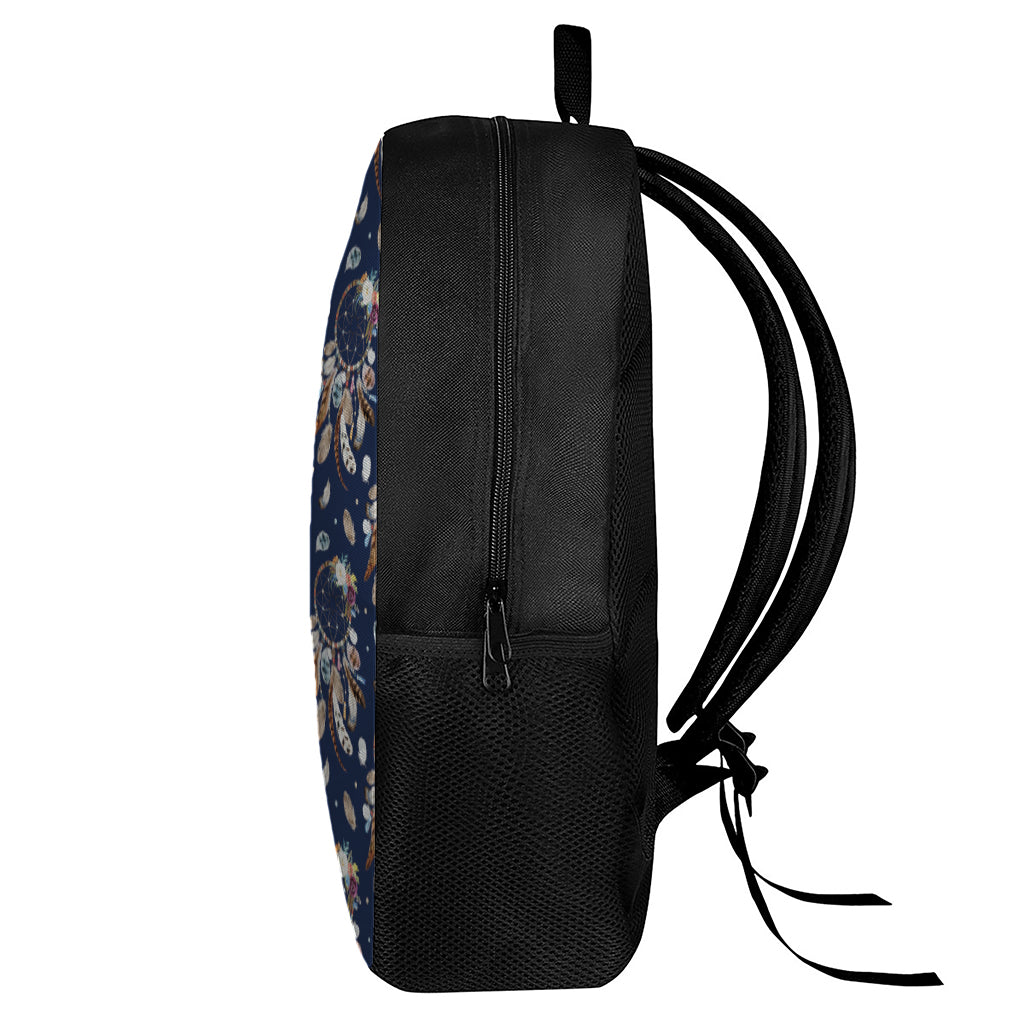 Floral Dream Catcher Pattern Print 17 Inch Backpack