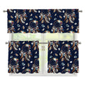 Floral Dream Catcher Pattern Print 3 Piece Kitchen Curtains