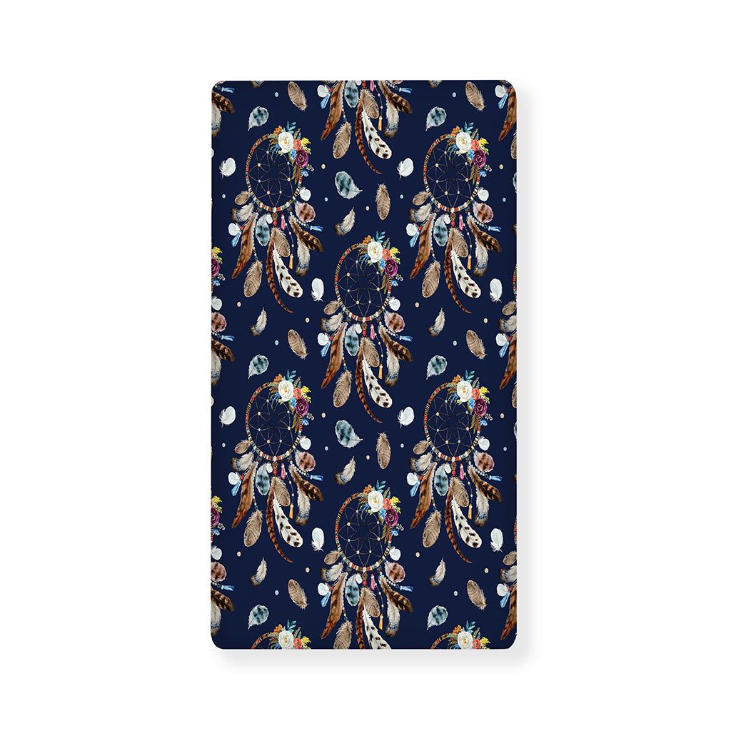 Floral Dream Catcher Pattern Print Baby Crib Sheet