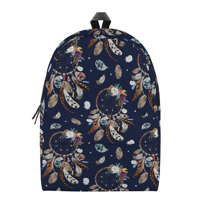 Floral Dream Catcher Pattern Print Backpack