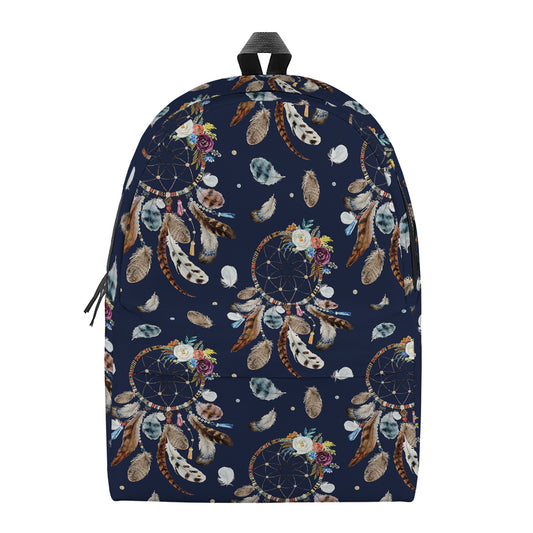 Floral Dream Catcher Pattern Print Backpack
