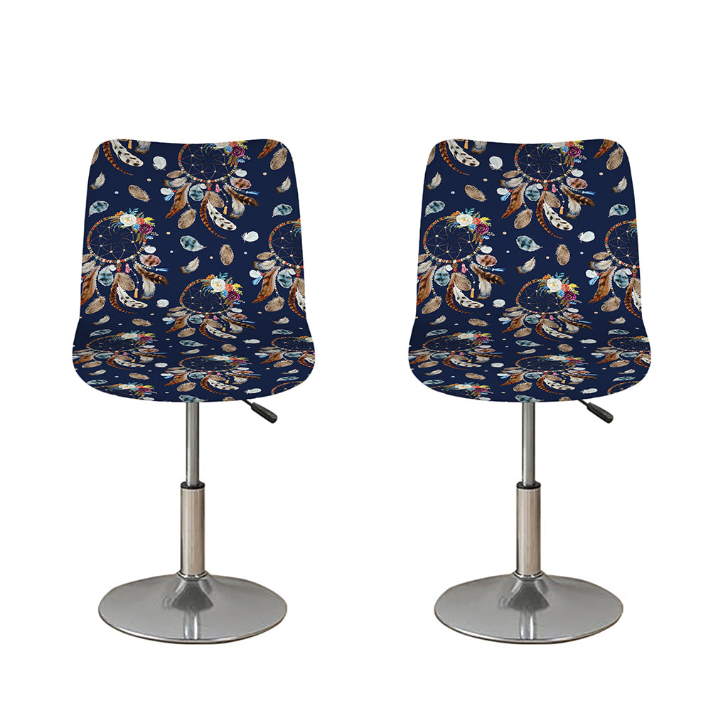 Floral Dream Catcher Pattern Print Bar Stool Covers