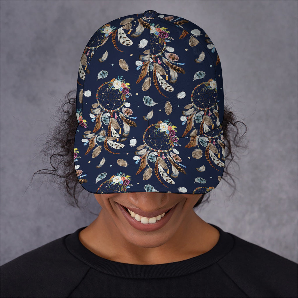 Floral Dream Catcher Pattern Print Baseball Cap