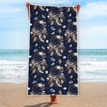 Floral Dream Catcher Pattern Print Beach Towel