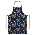 Floral Dream Catcher Pattern Print Bib Apron With Pocket