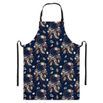 Floral Dream Catcher Pattern Print Bib Apron With Pocket