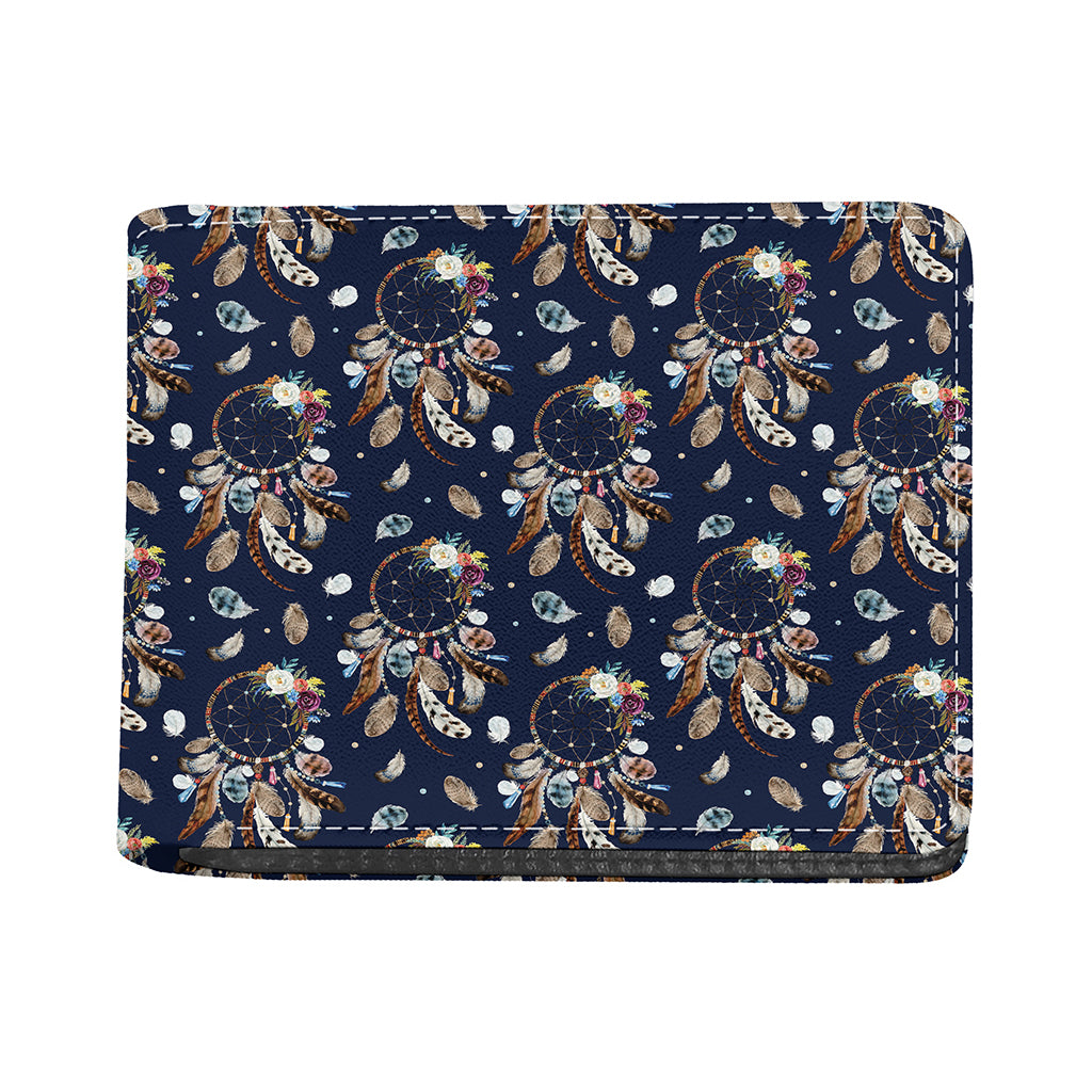 Floral Dream Catcher Pattern Print Bifold Wallet