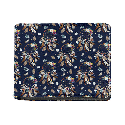 Floral Dream Catcher Pattern Print Bifold Wallet
