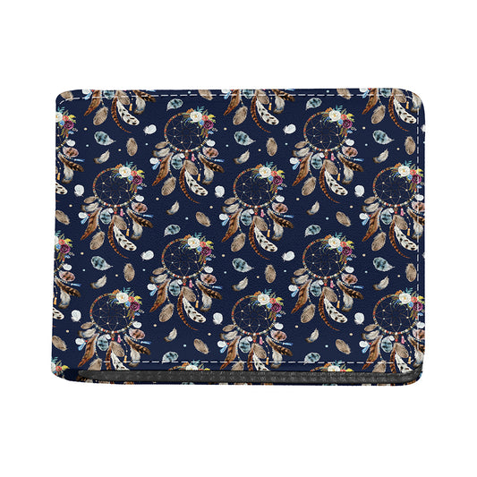 Floral Dream Catcher Pattern Print Bifold Wallet