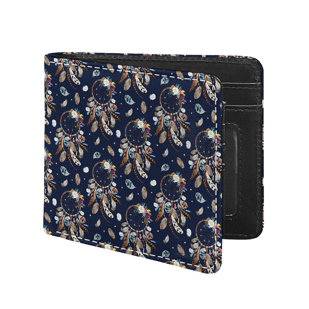 Floral Dream Catcher Pattern Print Bifold Wallet