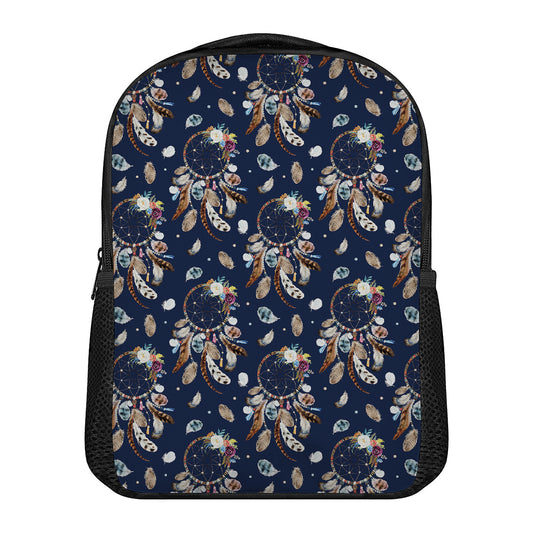 Floral Dream Catcher Pattern Print Casual Backpack
