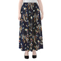 Floral Dream Catcher Pattern Print Chiffon Maxi Skirt