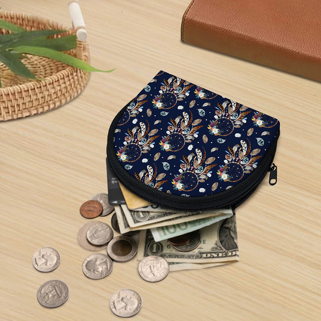 Floral Dream Catcher Pattern Print Coin Purse