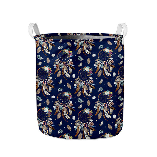 Floral Dream Catcher Pattern Print Collapsible Laundry Basket