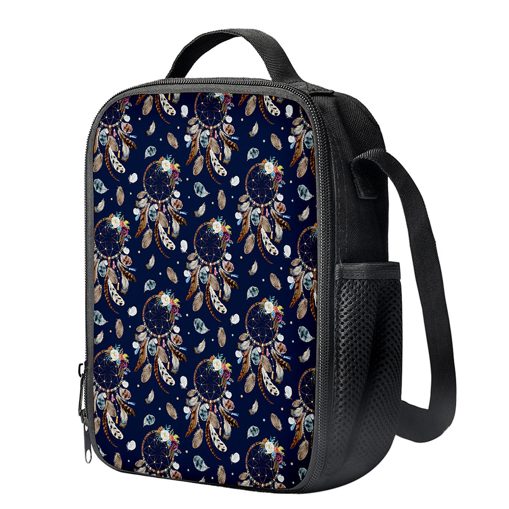 Floral Dream Catcher Pattern Print Crossbody Lunch Bag