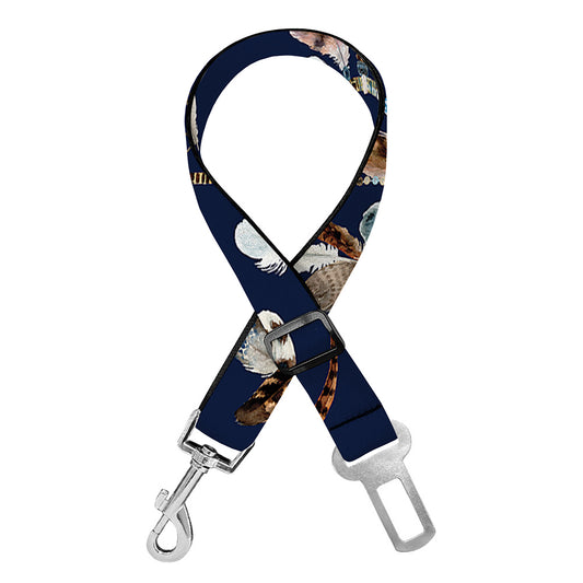 Floral Dream Catcher Pattern Print Dog Seat Belt